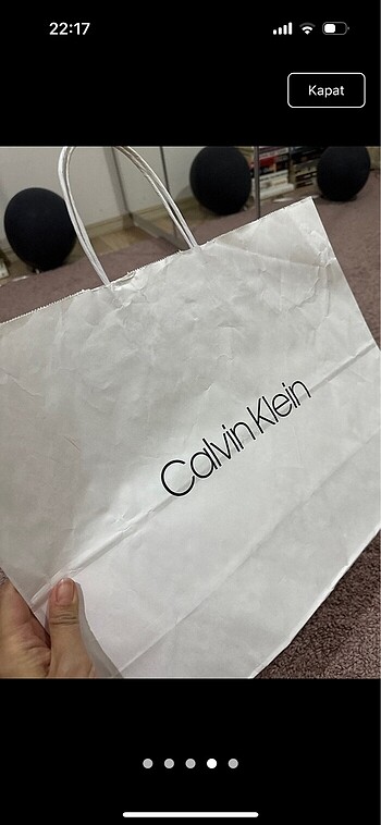 Beden beyaz Renk Calvin Klein karton poşet