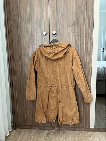 m Beden camel Renk Mango trençkot