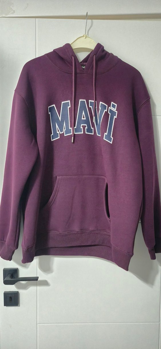 Mor Mavi Baskılı Kadın Sweatshirt - Görsel 2
