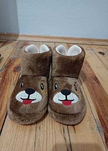 25 Beden kahverengi Renk Çocuk ev ayakkabısı
