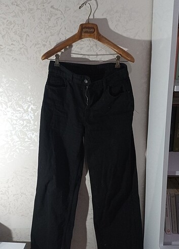 siyah wide leg kadın jean it's basic 30 beden/ zaranın 40i gibi