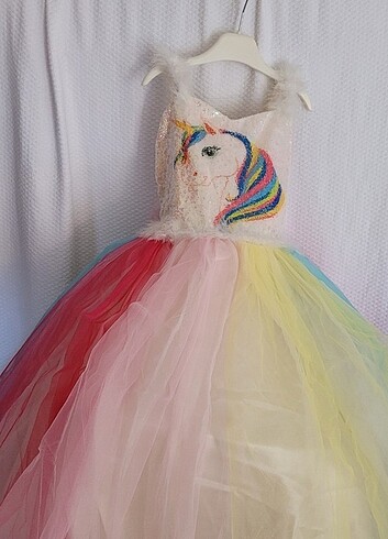 Unicorn tarlatanlı kabarık model elbise kostüm