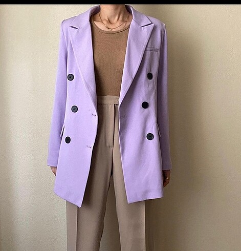 Etiketli vintage oversize ceket