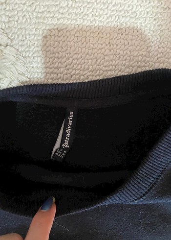 Stradivarius Siyah Oversize Kadın Sweatshirt
