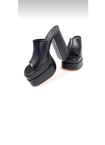 39 Beden Kadın versace model çift kat platform 15 cm topuklu kadın terlik