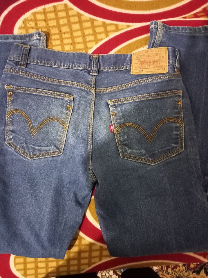 Renkli Bağcıklı Erkek Kot Pantolon - Görsel 3