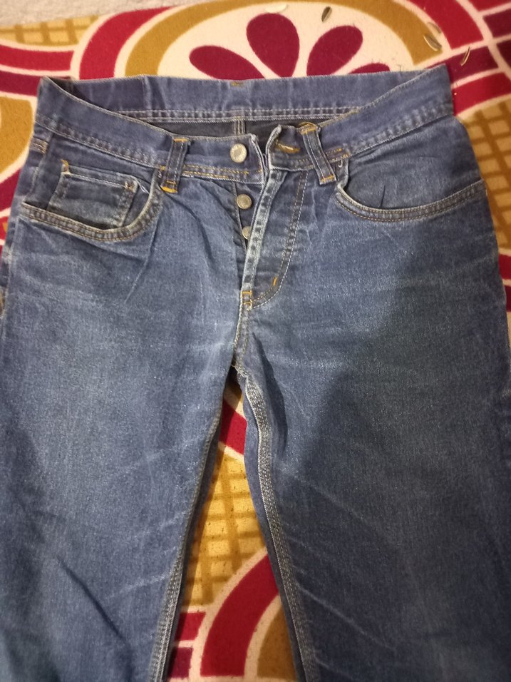 Renkli Bağcıklı Erkek Kot Pantolon - Görsel 2