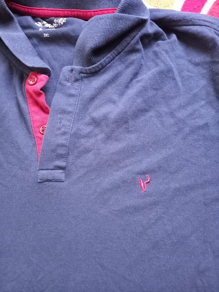 Lacivert Düğmeli Erkek Polo Tişört - Görsel 2