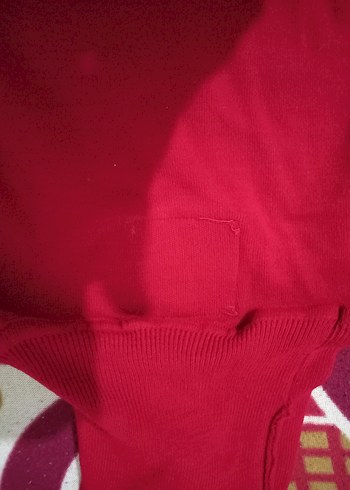 Kırmızı Uzun Kollu Polo Yaka Sweatshirt - Görsel 3