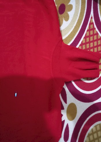 Kırmızı Uzun Kollu Polo Yaka Sweatshirt - Görsel 2