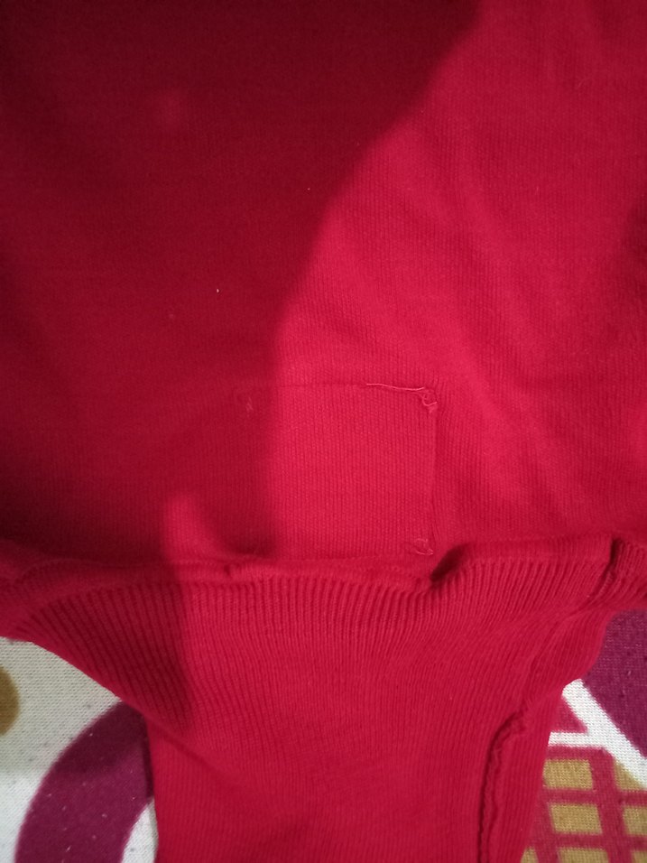 Kırmızı Uzun Kollu Polo Yaka Sweatshirt - Görsel 3