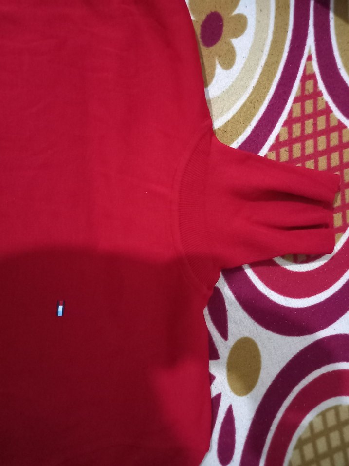 Kırmızı Uzun Kollu Polo Yaka Sweatshirt - Görsel 2