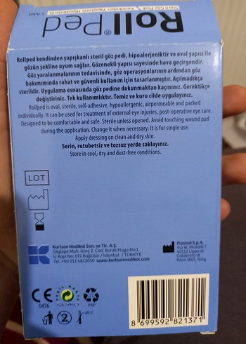 Roll'Ped Hipoalerjenik Steril Göz Pedi - Görsel 2