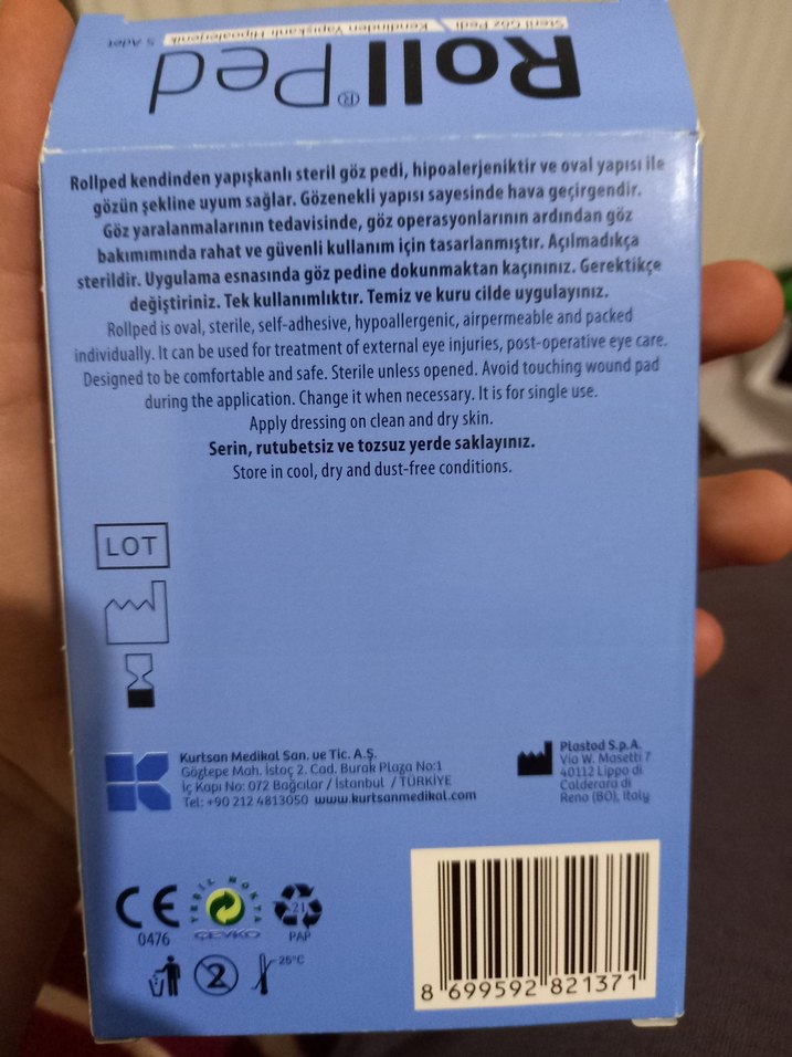 Roll'Ped Hipoalerjenik Steril Göz Pedi - Görsel 2