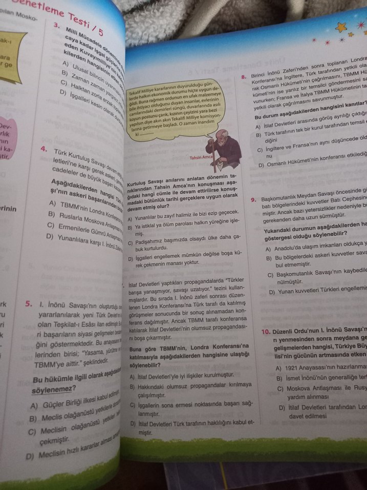 T.C. İnkılap Tarihi 8. Sınıf Ders Notu ve soru kitabi - Görsel 5