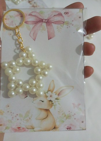 İnci Boncuklu Yıldız Anahtarlık - Görsel 3