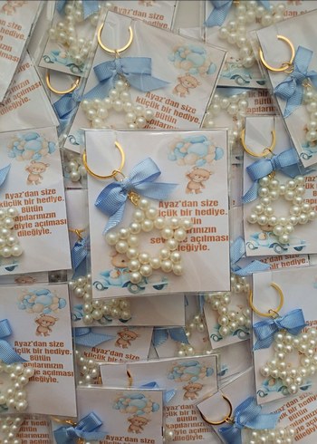 Kurdeleli İncili Yıldız Anahtarlık - Görsel 2