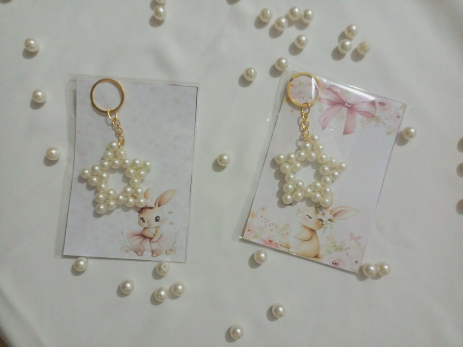 İnci Boncuklu Yıldız Anahtarlık - Görsel 3