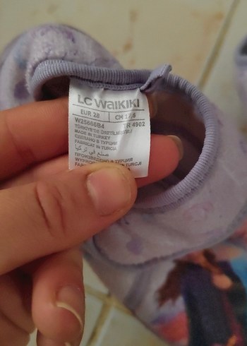 Kız Çocuk Mor Sıcak Terlikler Velcro - Görsel 3