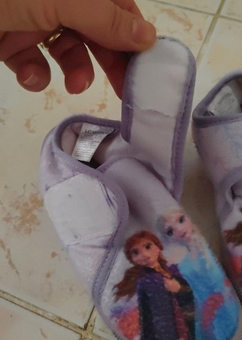 Kız Çocuk Mor Sıcak Terlikler Velcro - Görsel 2