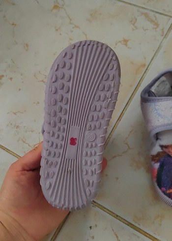 Kız Çocuk Mor Sıcak Terlikler Velcro - Görsel 4