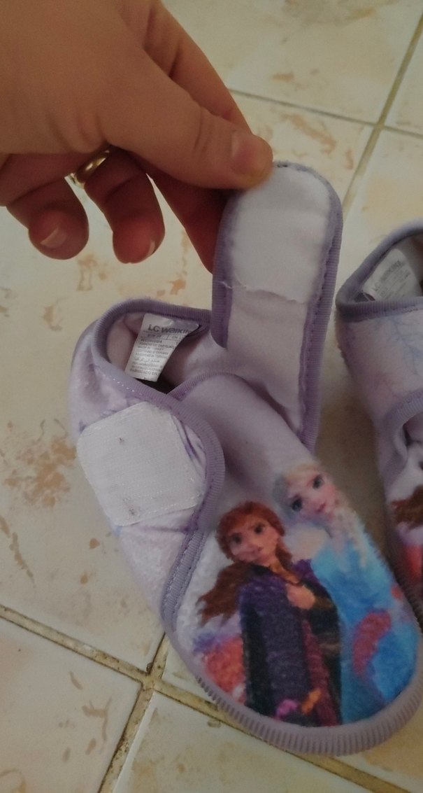 Kız Çocuk Mor Sıcak Terlikler Velcro - Görsel 2