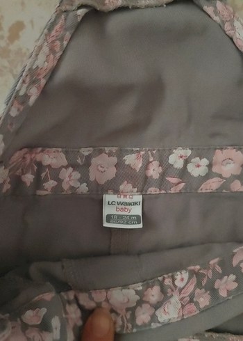 Gri Çiçekli Kız Çocuk Askılı Tulum - Görsel 5