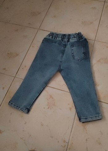 Renkli Düğmeli Kız Kot Pantolon - Görsel 5