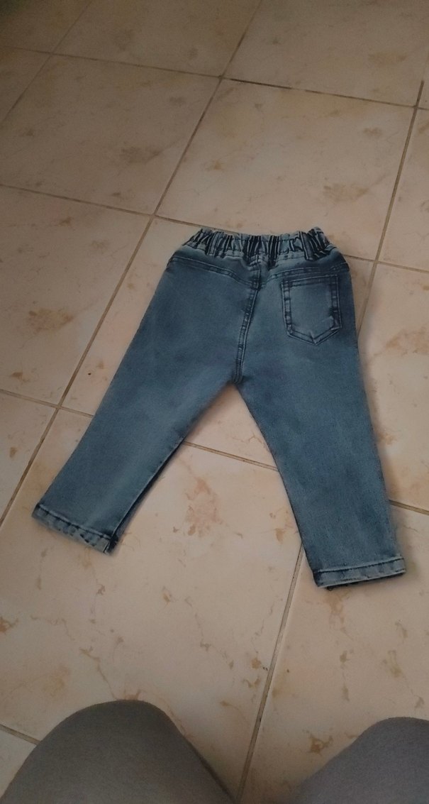 Renkli Düğmeli Kız Kot Pantolon - Görsel 5