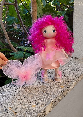 Pembe Saçlı Kelebek Detaylı Bebek - Görsel 2
