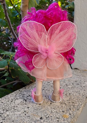 Pembe Saçlı Kelebek Detaylı Bebek - Görsel 5