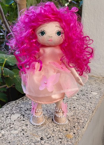 Pembe Saçlı Kelebek Detaylı Bebek - Görsel 3