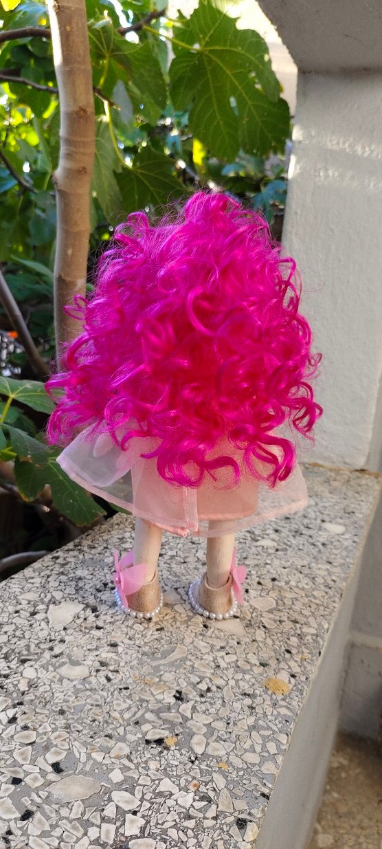 Pembe Saçlı Kelebek Detaylı Bebek - Görsel 4