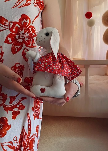 Kişiye Özel Beyaz Tavşan Oyuncak - Görsel 6