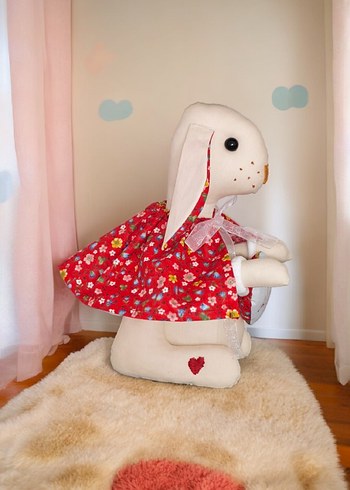 Kişiye Özel Beyaz Tavşan Oyuncak - Görsel 5