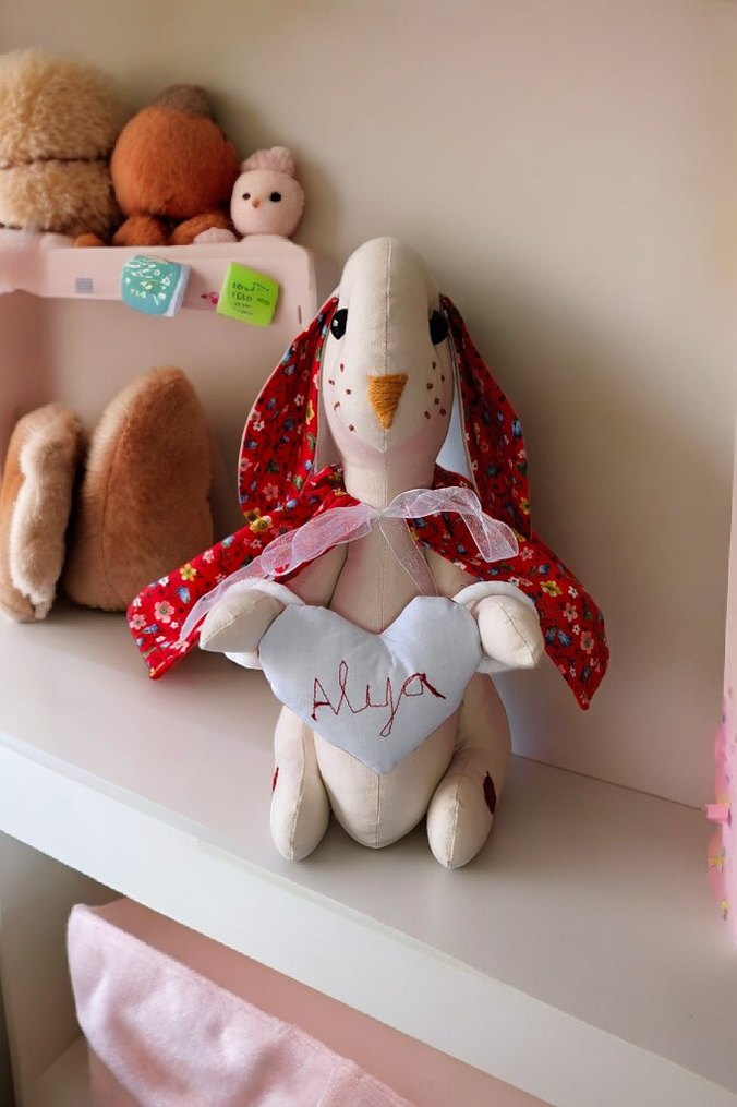 Kişiye Özel Beyaz Tavşan Oyuncak - Görsel 3