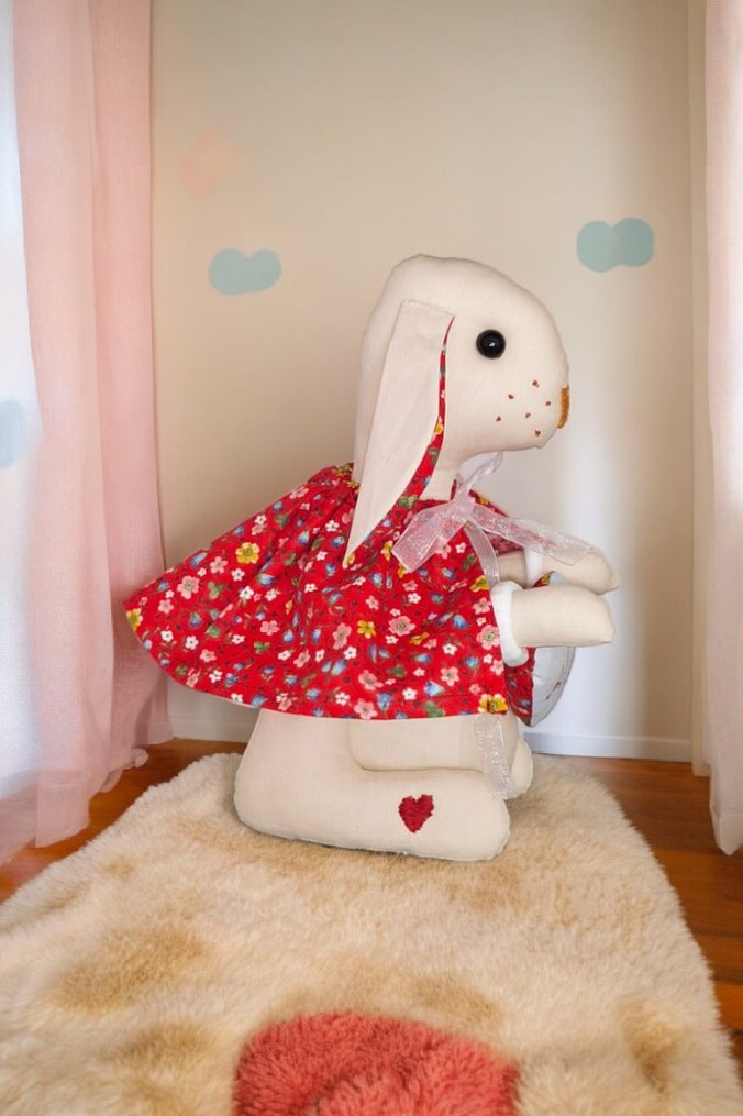 Kişiye Özel Beyaz Tavşan Oyuncak - Görsel 5