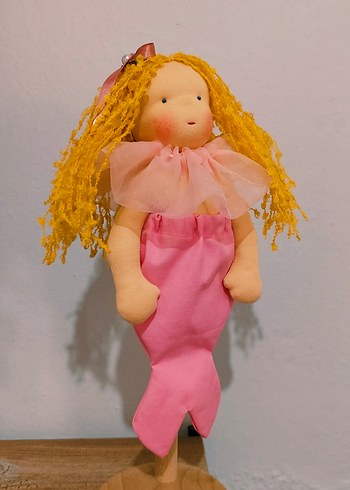 Pembe Pastel Deniz Kızı Bebek - Görsel 5