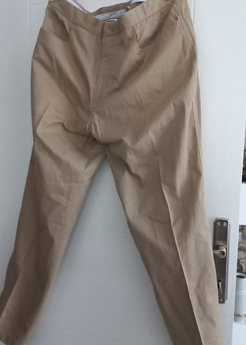 Bej Regular Fit Erkek Pantolon bel 50 ayarlanabilen beden 50