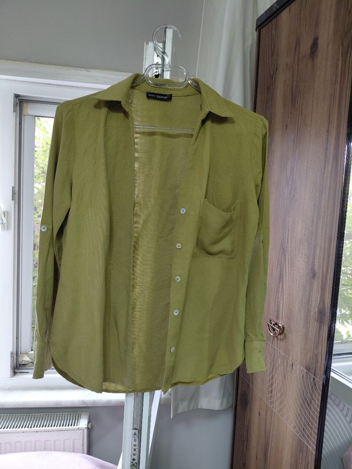 Bayan gömlek- Haki - Görsel 2