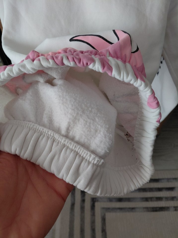 Beyaz çocuk Kapüşonlu Sweatshirt - Görsel 3