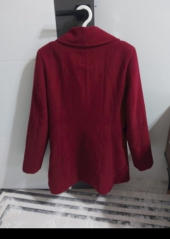 Bordo Kadın Kaban - Görsel 3