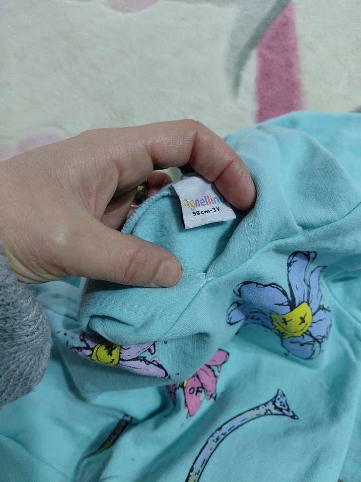 Renkli Nakışlı Bebek Kız Takımı - Görsel 3