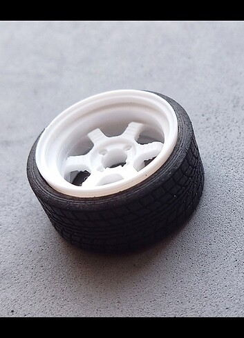 Rays volk TE37 Offset 1/18 Diecast Jant Lastik 