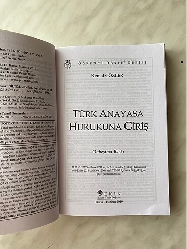 Beden Kemal Gözler Anayasa Hukukuna Giriş