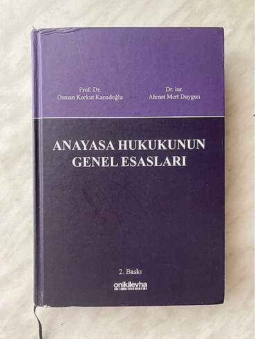  Anayasa Hukukunun Genel Esasları
