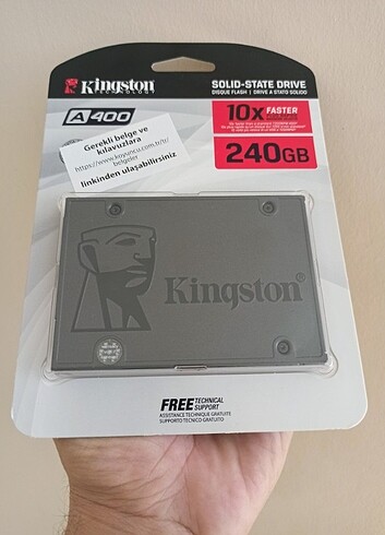 SIFIR,KINGSTON A400 240 GB SSD DİSK(ELDEN,HAVALE,KARTLA,MOTO KUR