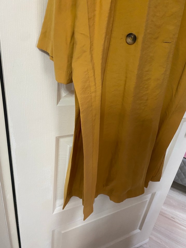 Bej Uzun Kadın Trençkot touché - Görsel 3