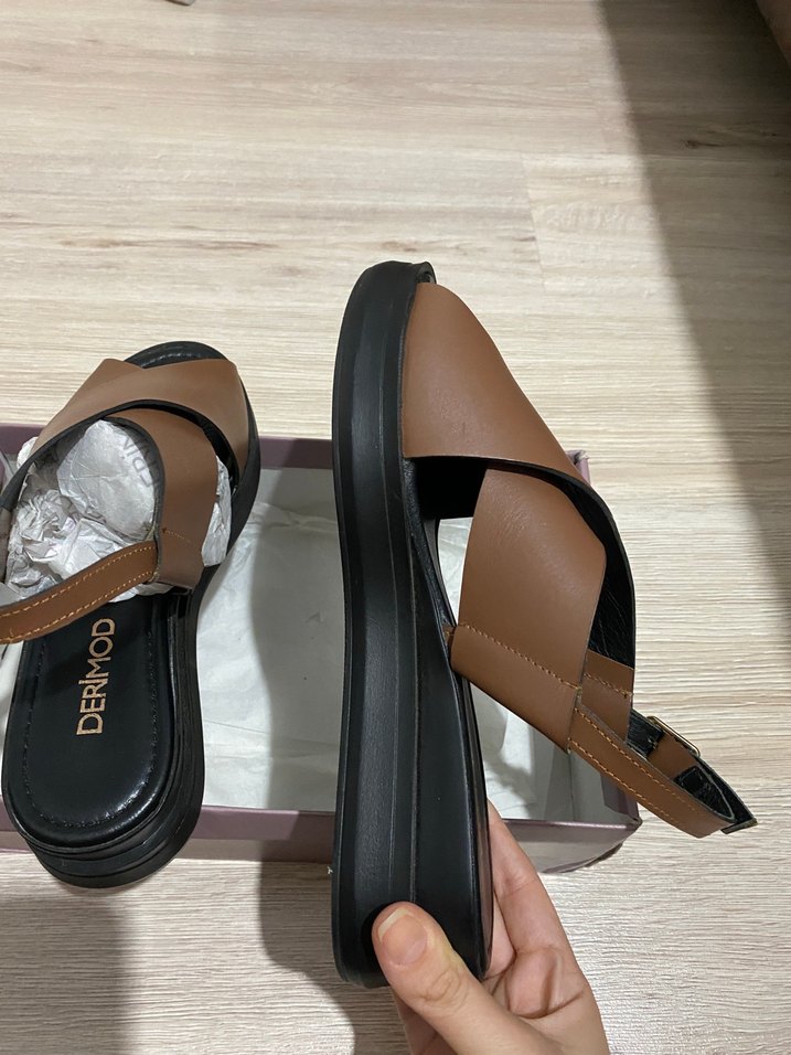 Derimod taba Dolgu Topuk Sandalet - Görsel 4