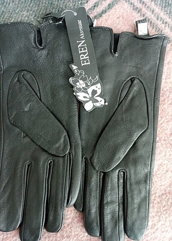 Düğmeli Deri Kadın Eldiveni - Görsel 2